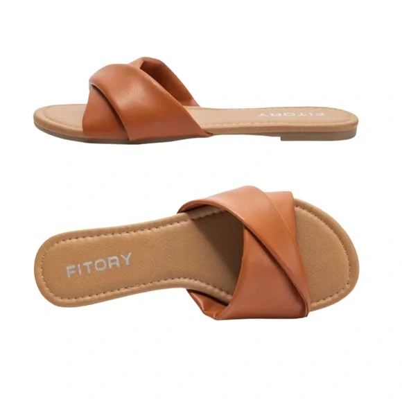 Cognac Leather Sandals - Picture 3 of 14